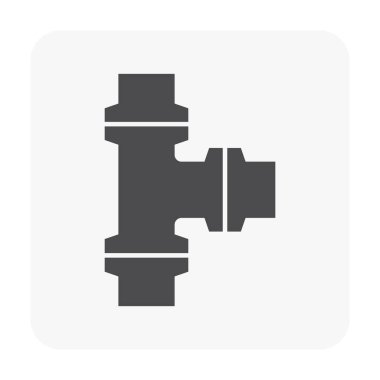 Çelik Boru bağlayıcı Icon set.