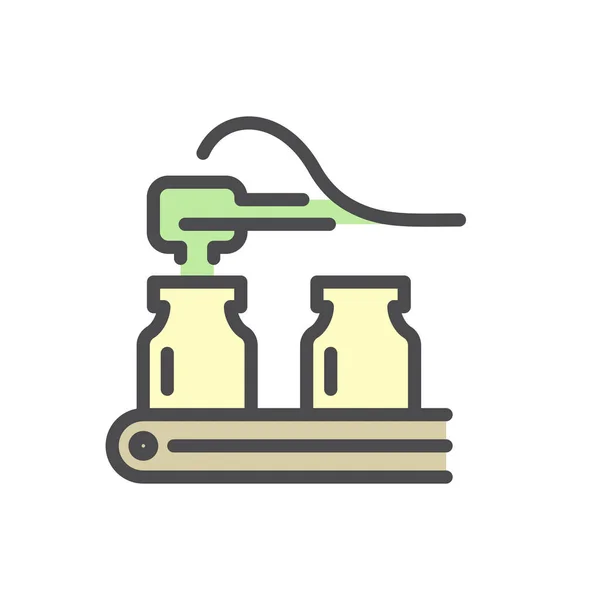 Farmaceutische Productie Productie Vector Pictogram Set Ontwerp Bewerkbare Slag — Stockvector