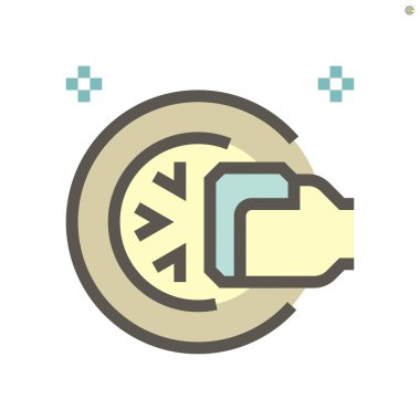 Tekerlekli araba temizleme iş ikonu tasarımı, 48x48 piksel mükemmel ve düzenlenebilir vuruş.