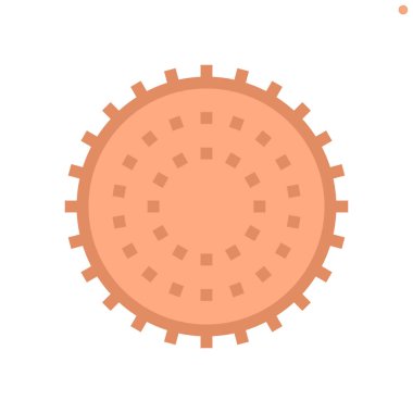 Coronavirus hastalığı taşıyıcı ikon tasarımı, 48x48 piksel mükemmel ve düzenlenebilir felç.