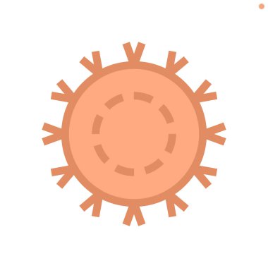 Coronavirus hastalığı taşıyıcı ikon tasarımı, 48x48 piksel mükemmel ve düzenlenebilir felç.