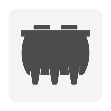 Su arıtma sistemi tasarımı için foseptik tankı simgesi tasarımı.