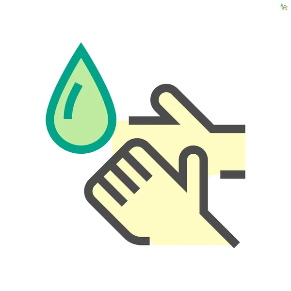 Πλύνετε Χέρια Και Την Υγιεινή Διάνυσμα Εικονίδιο Σχεδιασμού 64X64 Pixel — Διανυσματικό Αρχείο