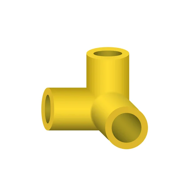 Vector Pictogram Voor Pipe Fitting Voor Sanitair Pijpleidingen Werk — Stockvector