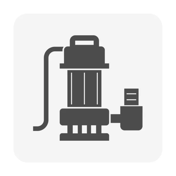 Ikona Pompy Wody Zanurzonej Systemu Odprowadzania Wody Element Graficzny — Wektor stockowy