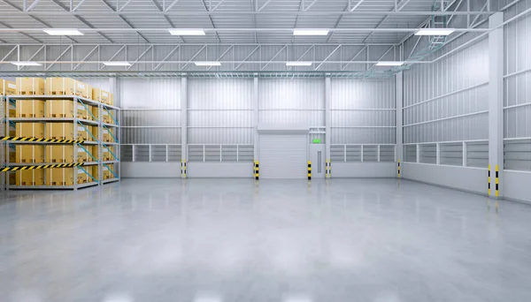 Rendering Shutter Door Warehouse Building — Stock Photo, Image