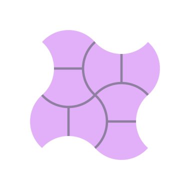 Concrete paver block brick floor icon for landscaping design.