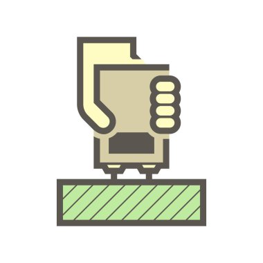 Ahşap döşeme malzemesi ve vektör simgesi tasarımı.