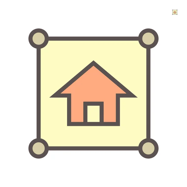 Real Estate Business Land Investering Vector Icondesign 64X64 Pixel Perfect — Stockvector