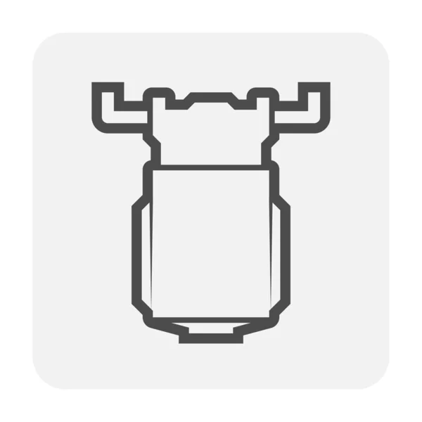 Water Pump Icon Design Black Outline — Stock Vector