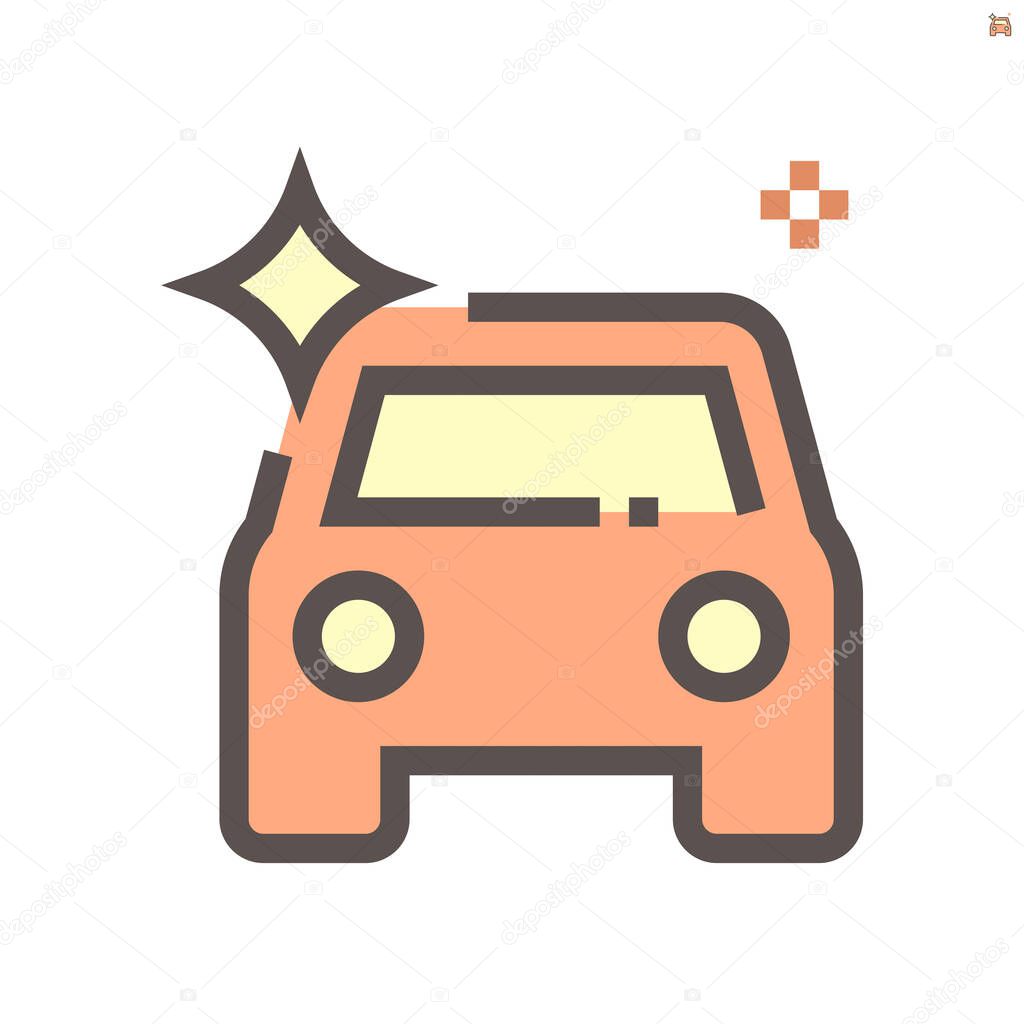 Used car vector icon design, 48X48 pixel perfect and editable stroke.