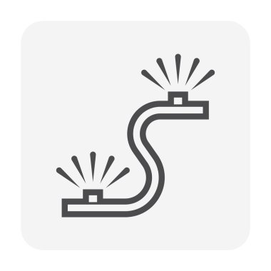 Otomatik su yağmurlama ve sulama sistemi simge tasarımı.