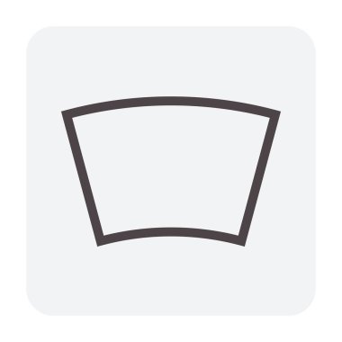 Beton blok kat simgesi, düzenlenebilir kontur.