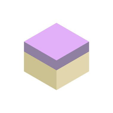 Concrete paver block brick floor icon for landscaping design.