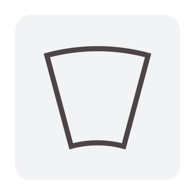 Beton blok kat simgesi, düzenlenebilir kontur.