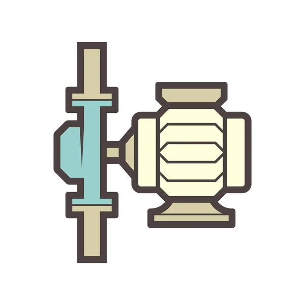 Water Pump Water Pipe Vector Icon Design Distribution Water — Stock Vector