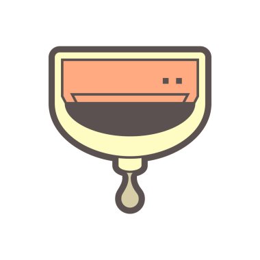 Klima ve hava kompresörü parçaları ve araçları temizleme vektör simgesi tasarımı.