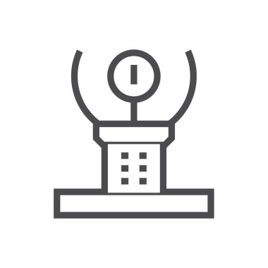 Jeoteknik mühendisliği ve toprak testi vektör simgesi dizaynı.