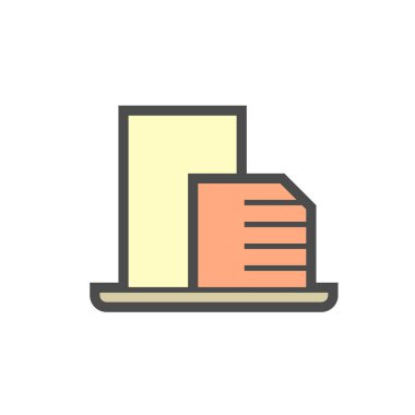 Beyaz üzerinde emlak oluşturma vektör simgesi tasarımı.