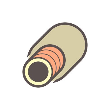 Bahçe drenaj sistemi ve boru vektör simgesi dizaynı.