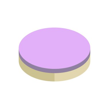 Concrete paver block brick floor icon for landscaping design.