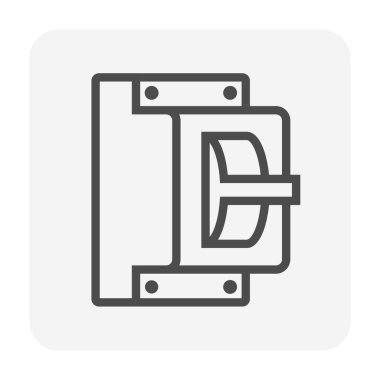 Kırıcı elektrik simgesi tasarımı, düzenlenebilir vuruş.