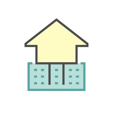 Jeoteknik mühendisliği ve vektör ikonu tasarımı.