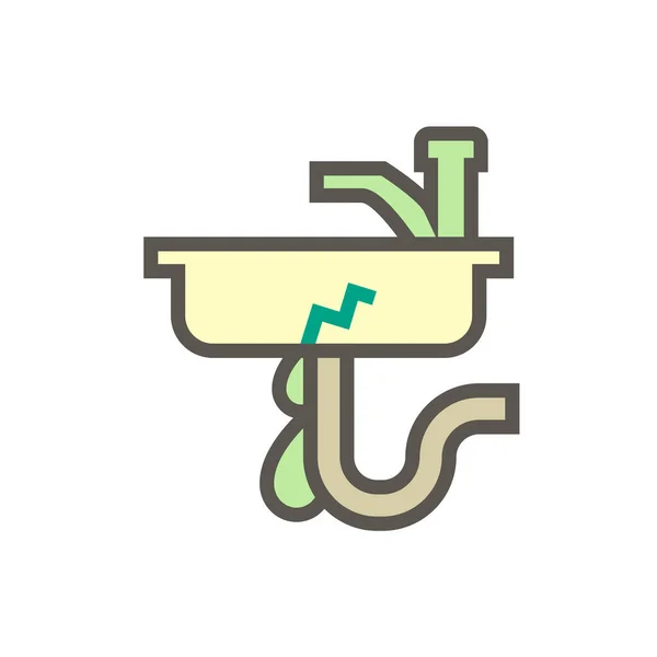 Sorunu Grafik Tasarım Unsuru Için Sızıntısı Vektör Simgesi Tasarımı Düzenlenebilir — Stok Vektör