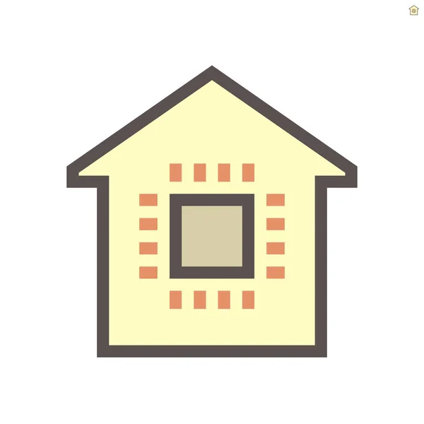 Έξυπνος Σχεδιασμός Εικονιδίου Φορέα Τεχνολογίας Σπίτι Και Μικροτσίπ 48X48 Pixel — Διανυσματικό Αρχείο