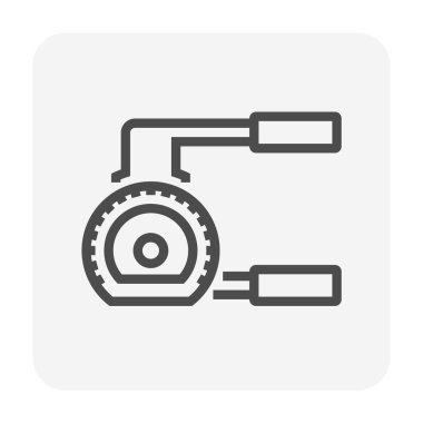 Bakır boru bükme ve araç simgesi tasarımı, düzenlenebilir vuruş.