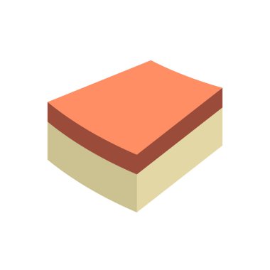 Concrete paver block brick floor icon for landscaping design.