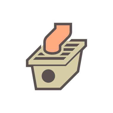 Bahçe drenaj sistemi ve boru vektör simgesi dizaynı.