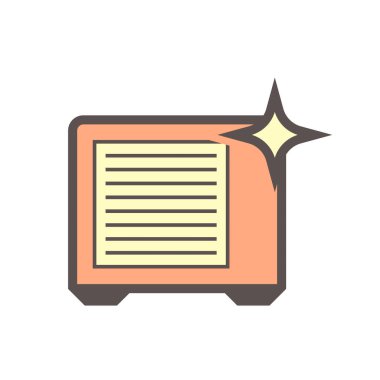 Klima ve hava kompresörü parçaları ve araçları temizleme vektör simgesi tasarımı.