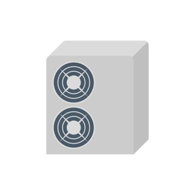 Beyaz üzerine hava kompresör vektör simgesi tasarımı.