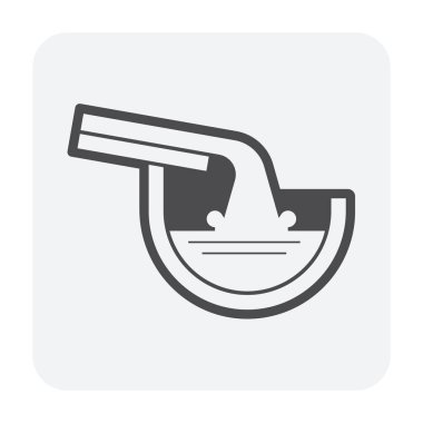 Cilt payı ve drenaj sistemi simgesi.