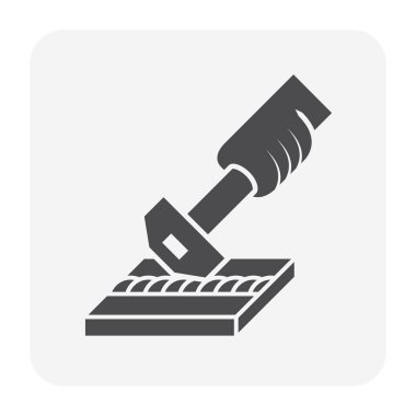 Kaynak birleşimi ve çekiç vektör ikonu tasarımı.