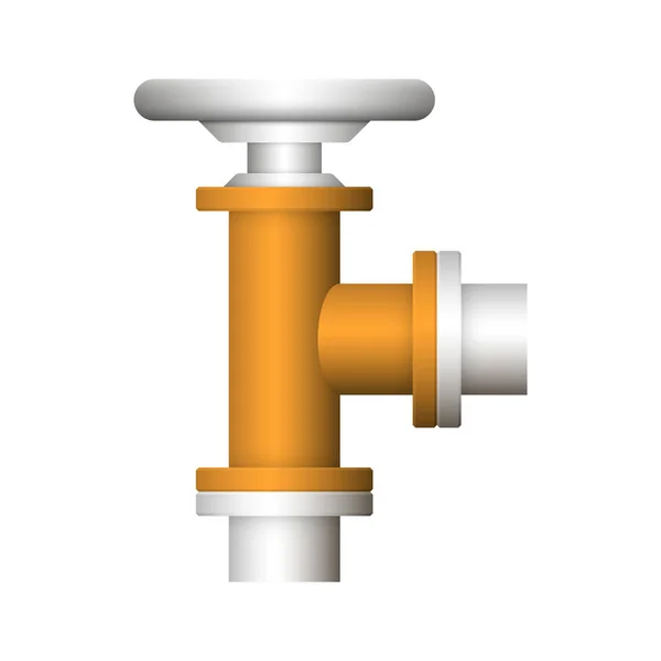 Conector Tubería Acero Diseño Icono Válvula Aislados Bakcground Blanco — Archivo Imágenes Vectoriales