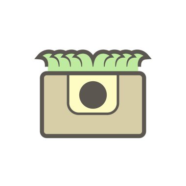 Bahçe drenaj sistemi ve boru vektör simgesi dizaynı.