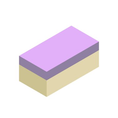 Concrete paver block brick floor icon for landscaping design.