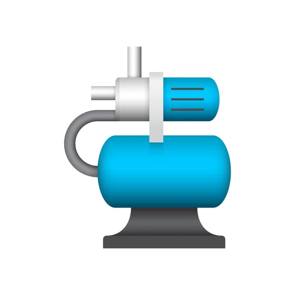 Högtrycks Elektrisk Vattenpump Och Stålrör För Vattendistribution Ikon — Stock vektor