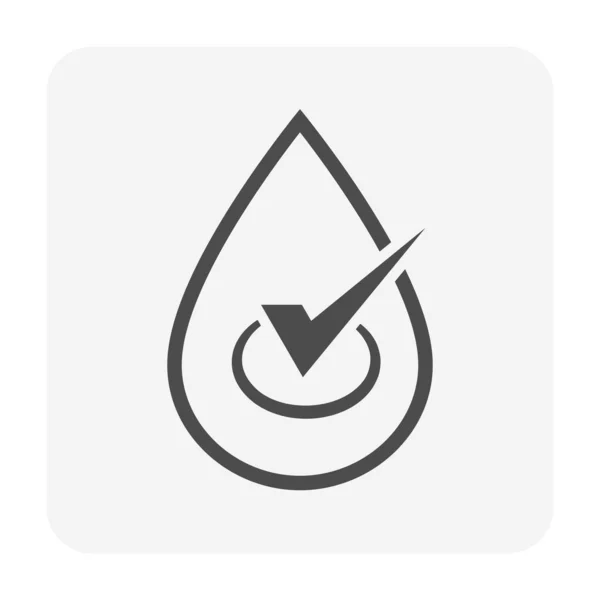 Diseño Icono Gota Agua Limpia Tratamiento Agua Diseño Concepto Purificación — Vector de stock