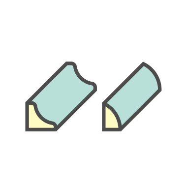 Beyaz arkaplanda ahşap zemin ve malzeme vektör simgesi tasarımı.