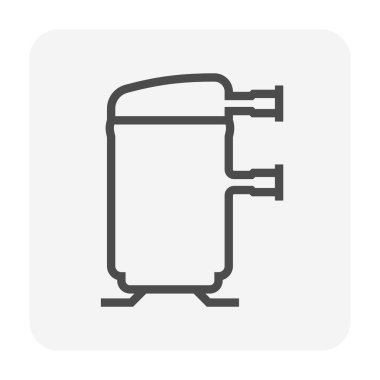 Klima sistemi simge tasarımının hava kompresörünü kaydır, düzenlenebilir vuruş.