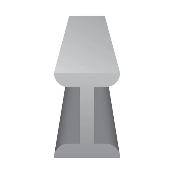 Produktdesign Aus Stahl Isoliert Auf Weißem Hintergrund — Stockvektor