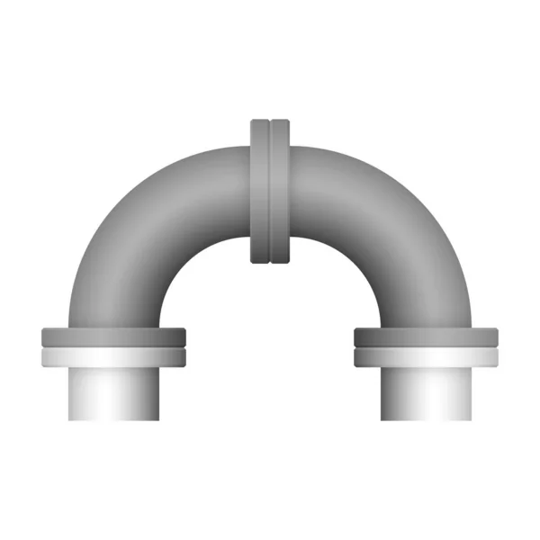 Diseño Del Icono Del Conector Tubería Acero Aislado Sobre Fondo — Archivo Imágenes Vectoriales