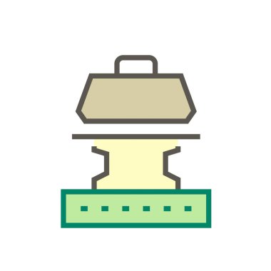 Jeoteknik mühendisliği ve toprak testi vektör simgesi dizaynı.