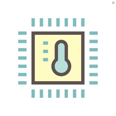 akıllı ev ve sıcaklık kontrol teknolojisi vektör ikonu tasarımı, 48x48 piksel mükemmel ve düzenlenebilir vuruş.