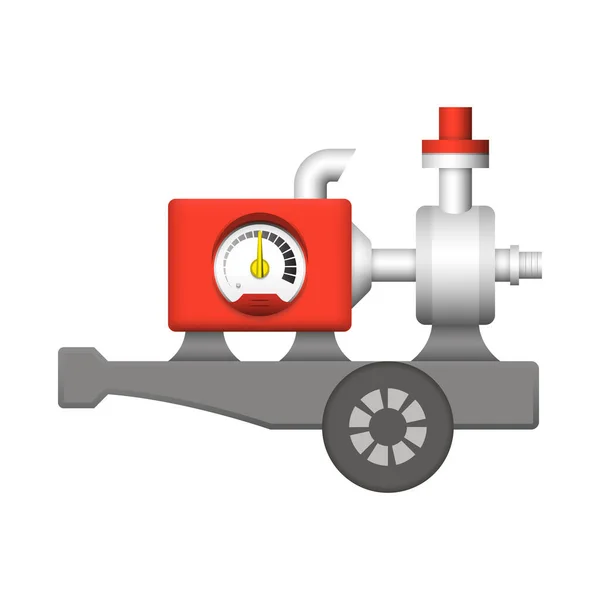 Water Pump Engine Icon Design — Stock Vector