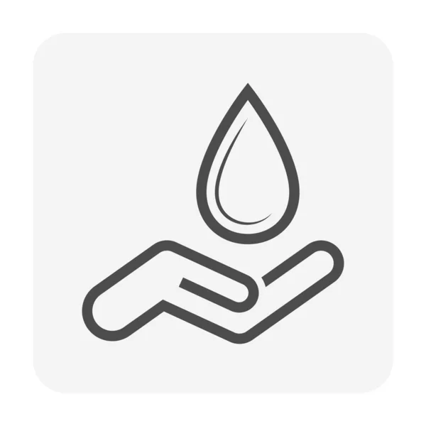 Kropla Czystej Wody Projekt Ikony Ręcznej Projekt Koncepcji Oczyszczania Oczyszczania — Wektor stockowy