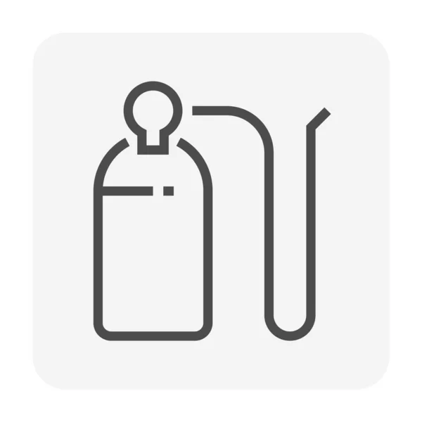 Sauerstofftank Und Manometer Vektor Icon Design Für Schweißarbeiten Grafikdesign Element — Stockvektor